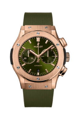 HUBLOT CLASSIC FUSION CHRONOGRAP KING GOLD GREEN