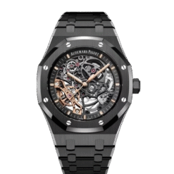 AUDEMARS PIGUET ROYAL OAK DOUBLE BALANCE WHEEL SKELETON BLACK (BLACK DIAL)
