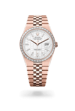 ROLEX LAND-DWELLER PLATINUM AND DIAMONDS 40 MM EVEROSE GOLD (WHITE DIAL)