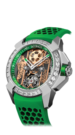 JACOB & CO – CR7 STAINLESS STEEL – GREEN DIAMOND